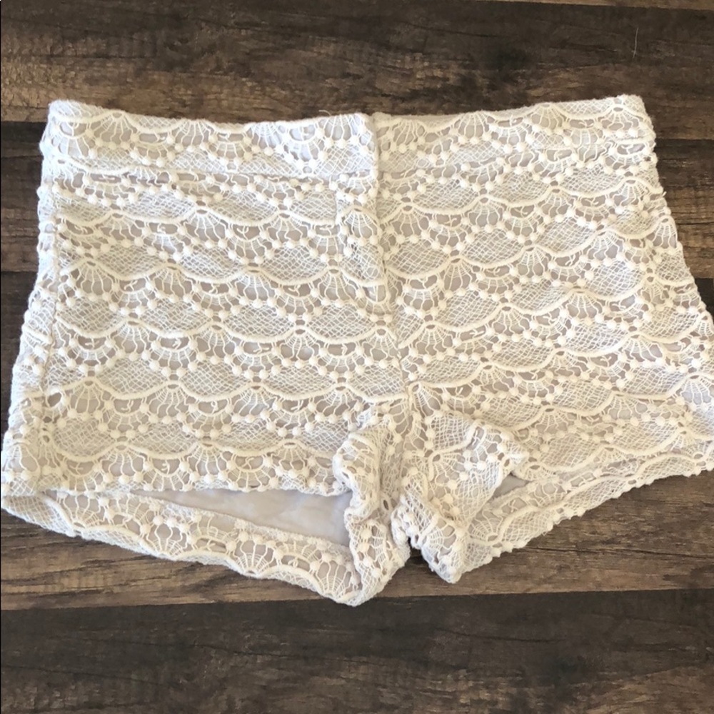 Express lace high way shorts.